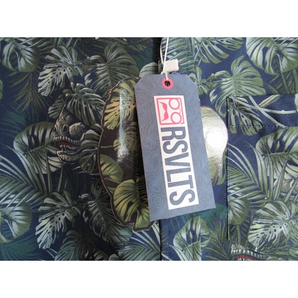 RSVLTS Jurassic Park Clever Girl Kunuflex Short Sleeve Button Down Shirt XS NWT - Picture 6 of 8